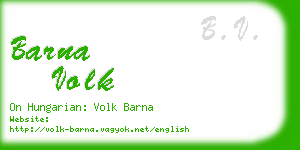 barna volk business card